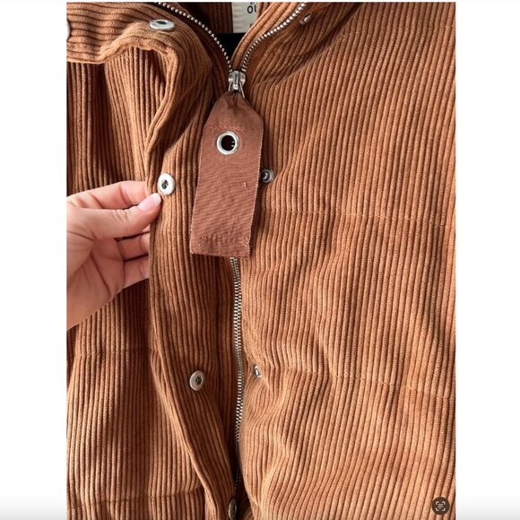 brown corduroy puffer jacket - Picture 5 of 6
